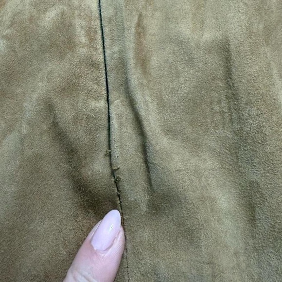 100% Goat Suede Pencil Skirt - Picture 6 of 8